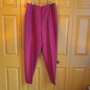 Elegant Hot Pink Bend Over Women's Tall Dress Pants.